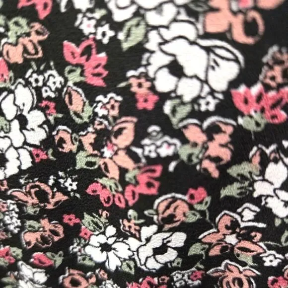 EC MAX STUDIO FLORAL WRAP SHIRT W/ ELASTIC WAIST SZ.L - Picture 5 of 6